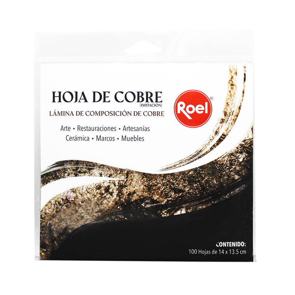 Hoja de Cobre (Imitación) Para Decoración, Bolsa Con 100 Láminas.