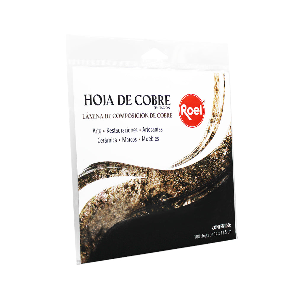 Hoja de Cobre (Imitación) Para Decoración, Bolsa Con 100 Láminas.