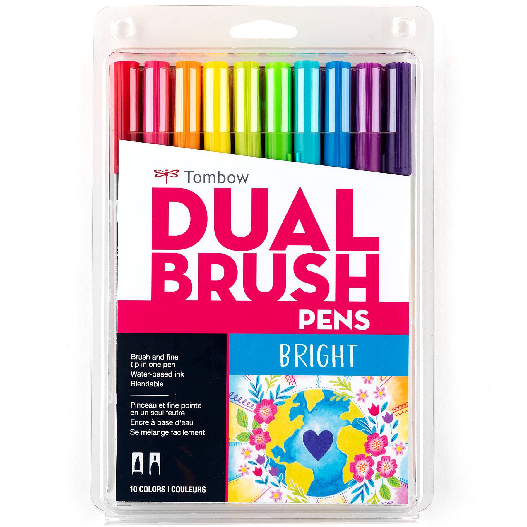 Set de Marcadores Dual Brush Brillantes con 10 piezas