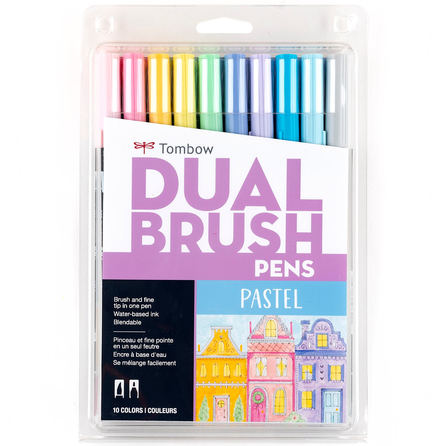 Set de Marcadores Dual Brush Tonos Pastel con 10 piezas