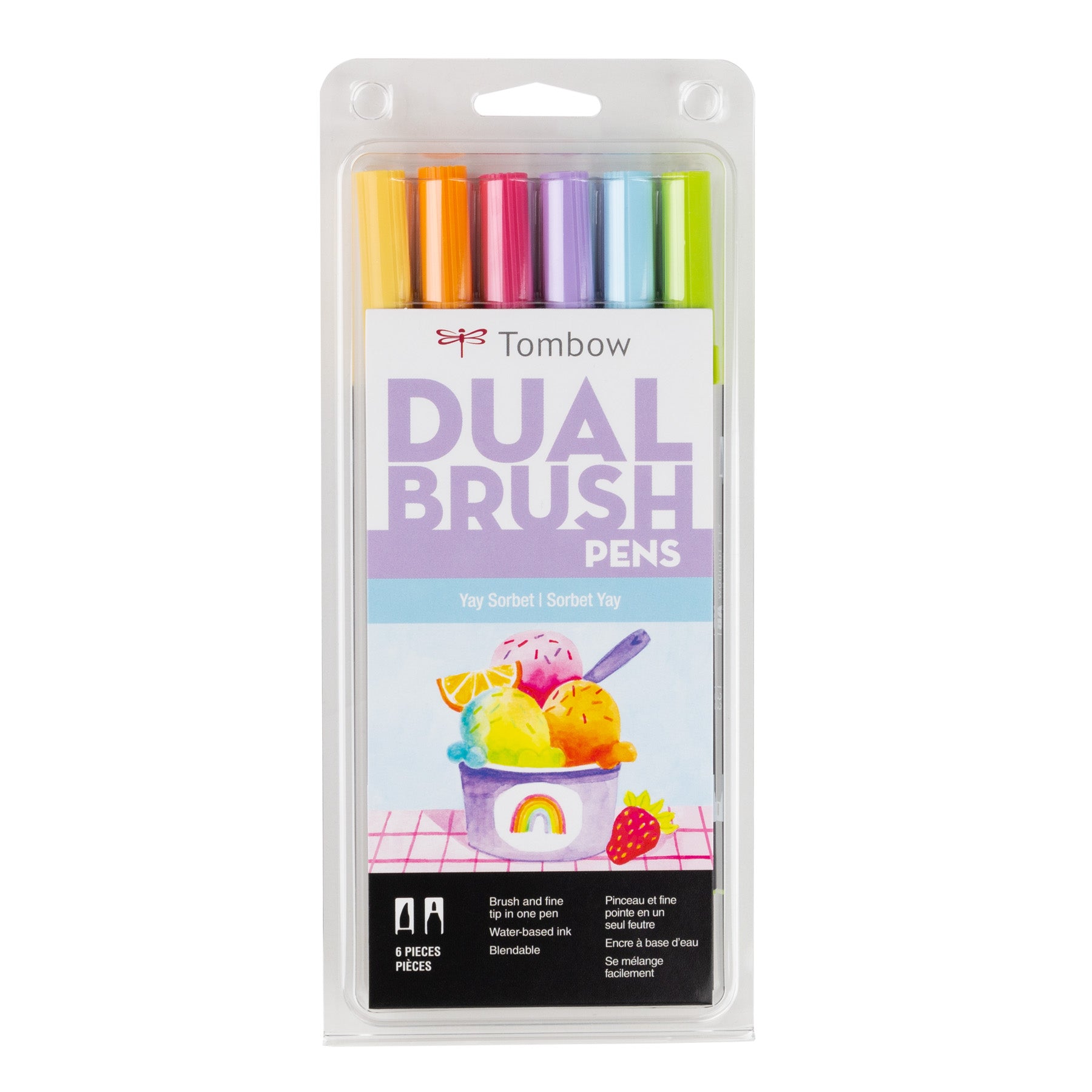 Set de Marcadores Dual Brush Tonos Yay Sorbet con 6 Piezas